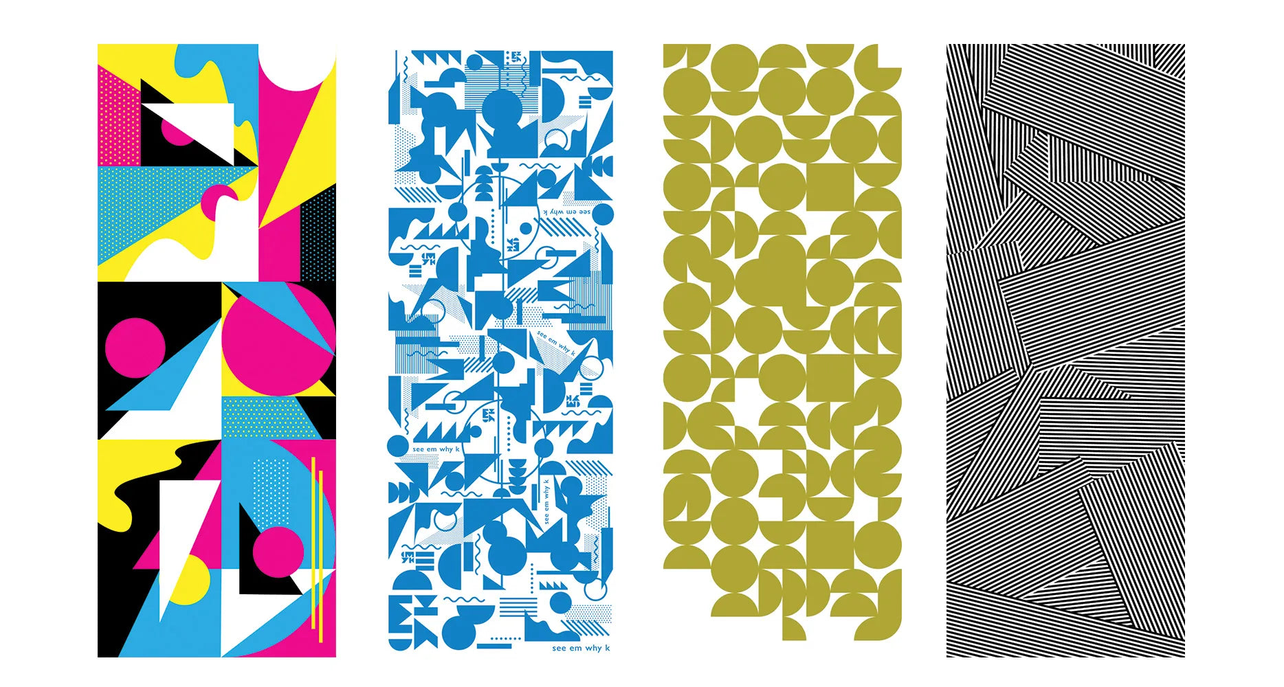 Graphic Tenugui Gauze Hand Towel - Yamamotojin Shoten