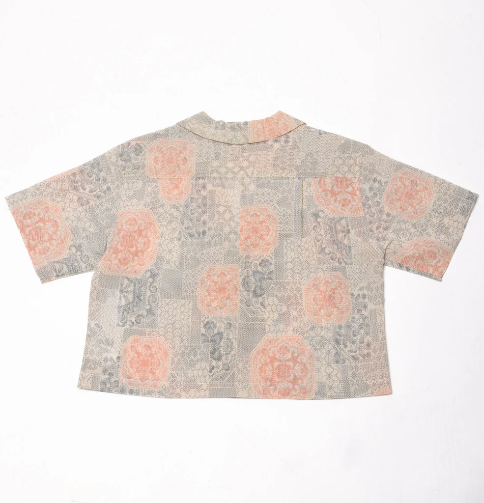 Sky Blue Crop Shirt - SAI Japan Vintage