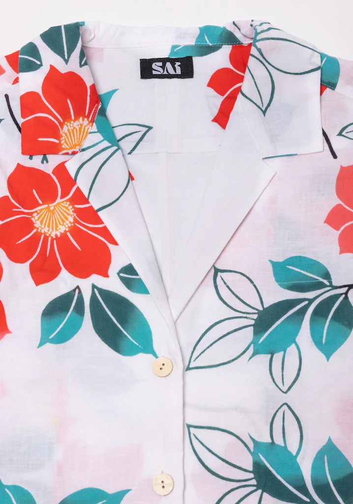 Tsubaki Crop Shirt - SAI Japan Vintage