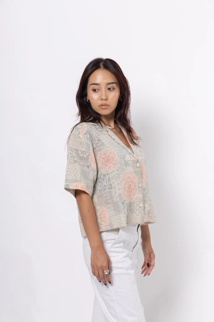 Sky Blue Crop Shirt - SAI Japan Vintage