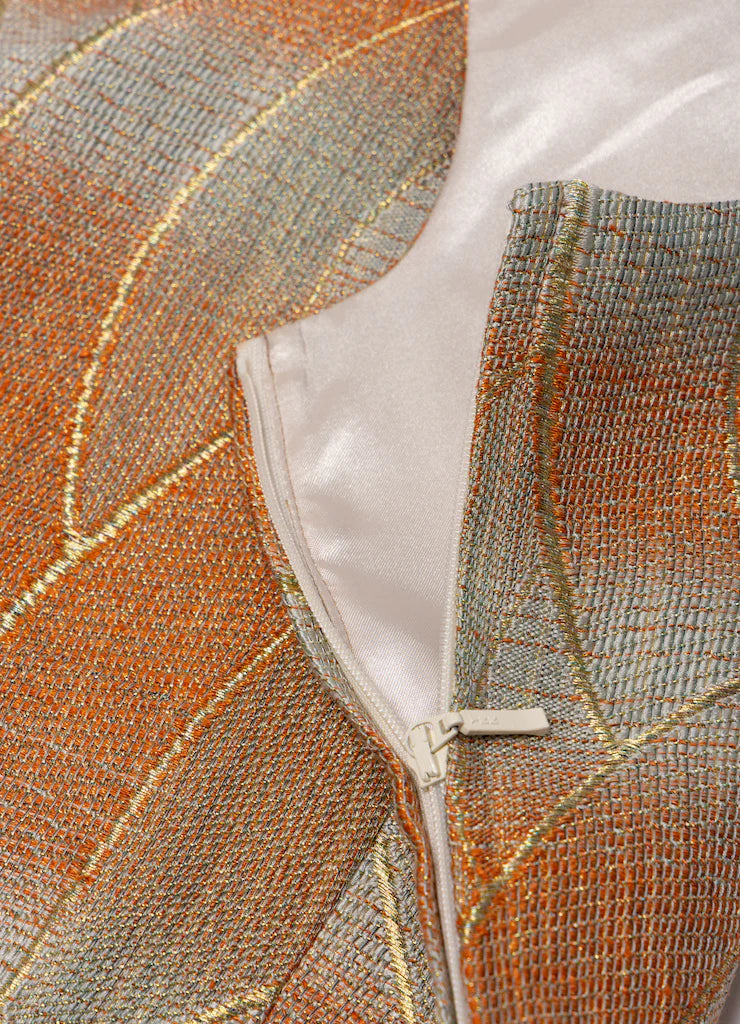 Orange x Blue Obi Bustier - SAI Japan Vintage