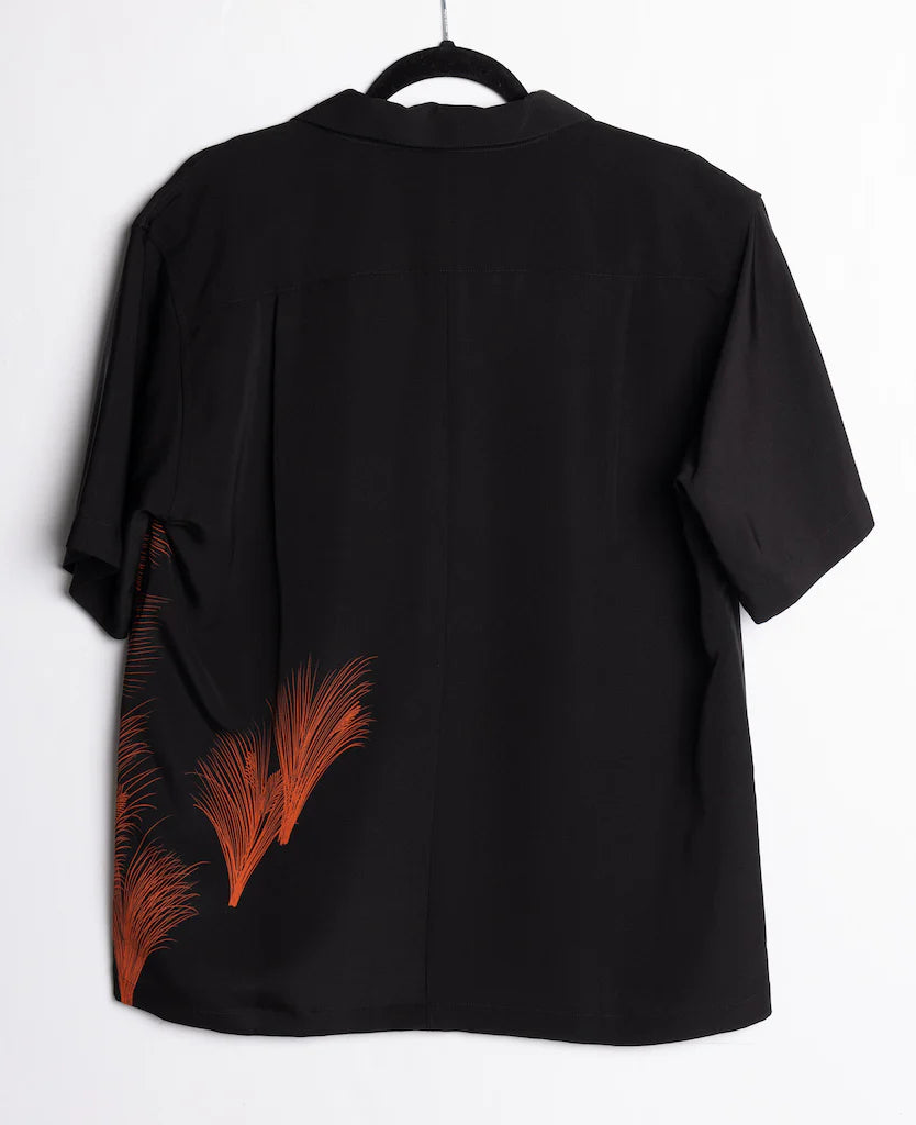 Orange red Kimono Shirts - SAI Japan Vintage