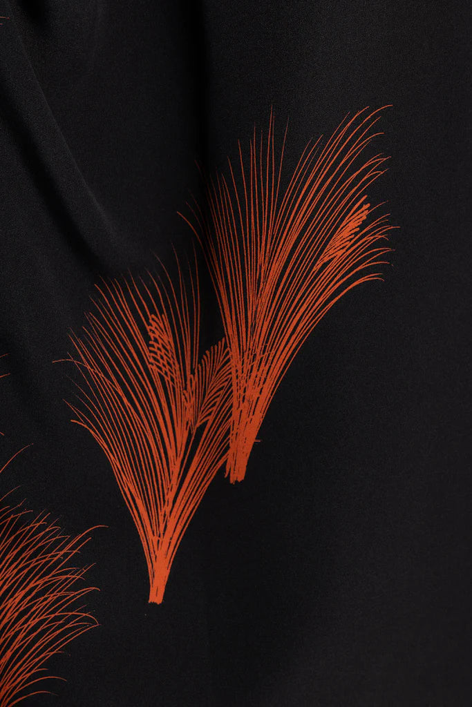 Orange red Kimono Shirts - SAI Japan Vintage