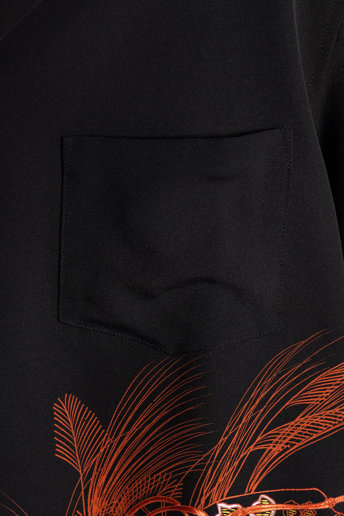 Orange red Kimono Shirts - SAI Japan Vintage