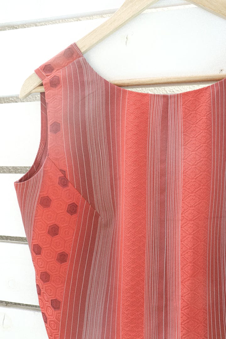 Red x Pink Kimono Open Back Tank - SAI Japan Vintage
