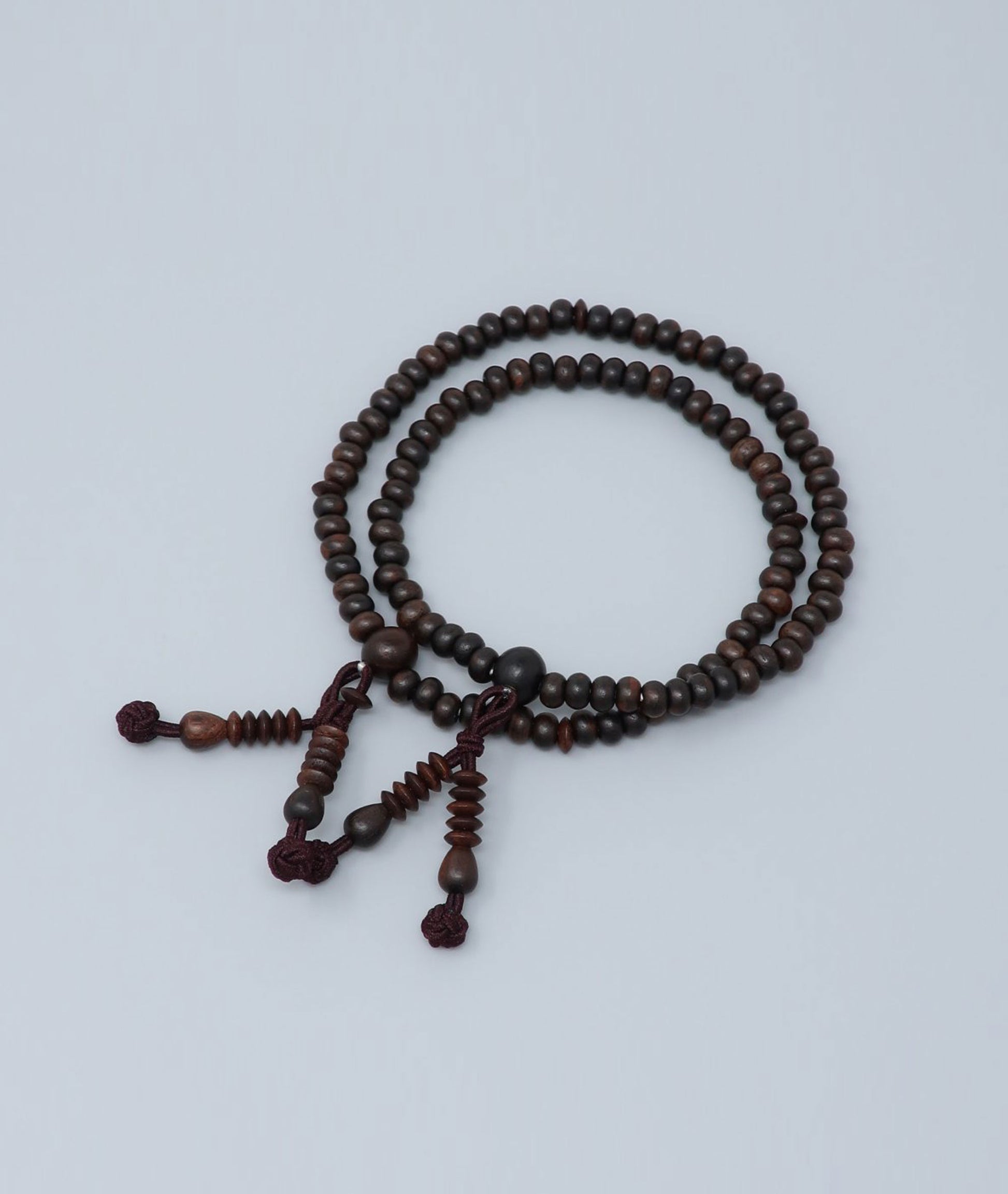 Striped Ebony Bead Bracelet - Kanbe Juzu Kyoto Japan