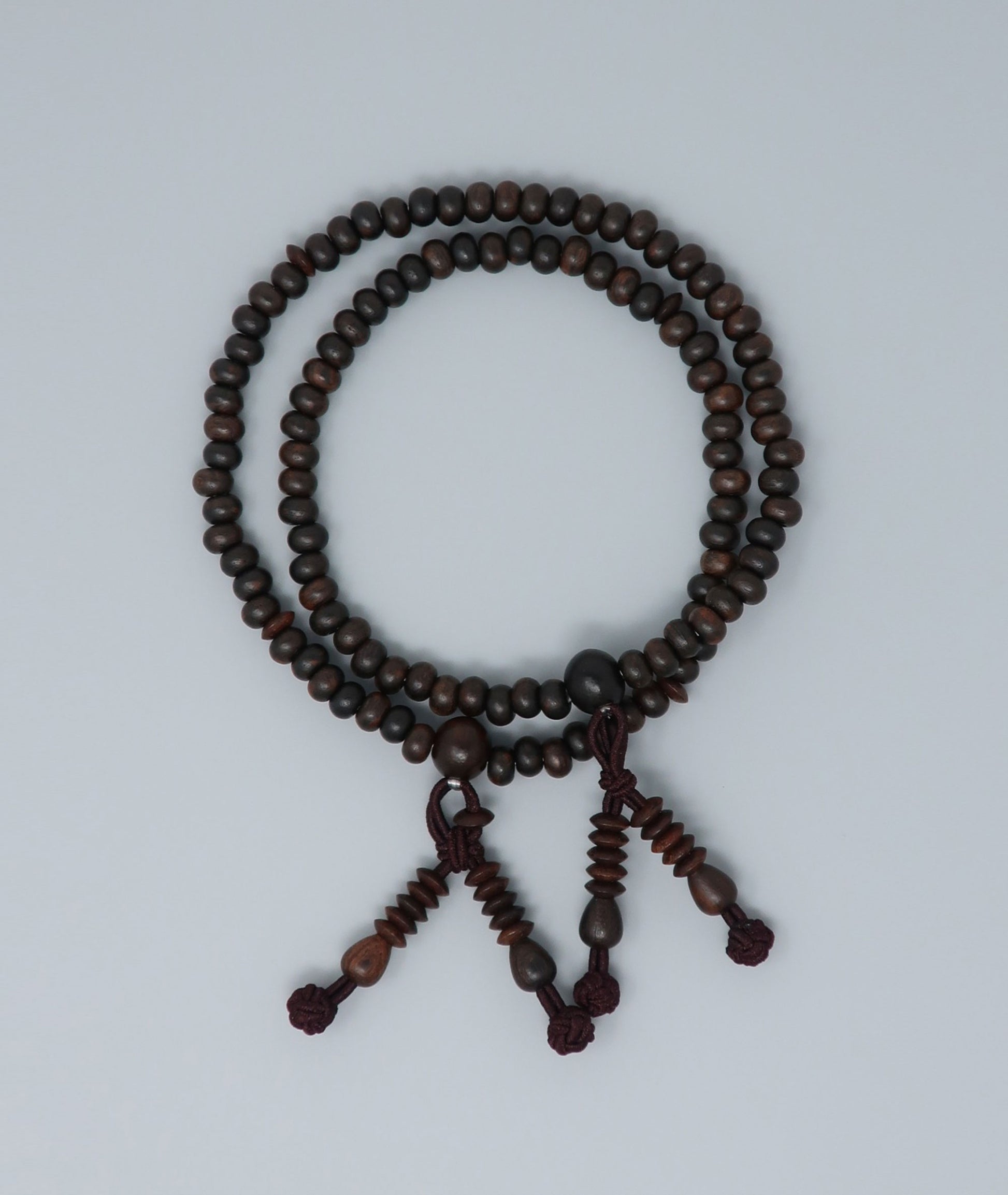 Striped Ebony Bead Bracelet - Kanbe Juzu Kyoto Japan
