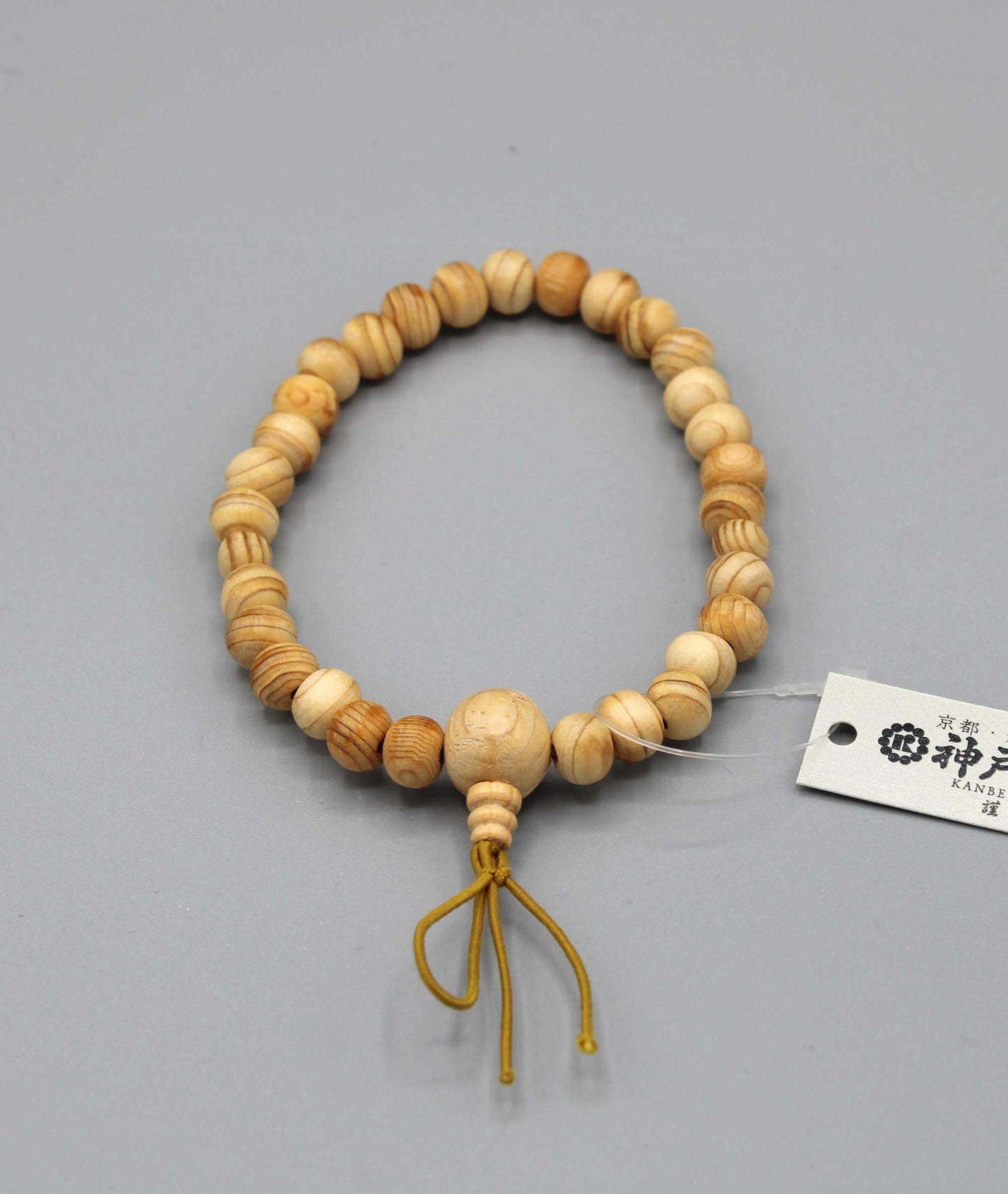 Japanese Hinoki cypress Bead Bracelet - Kyoto Kanbe Juzu 