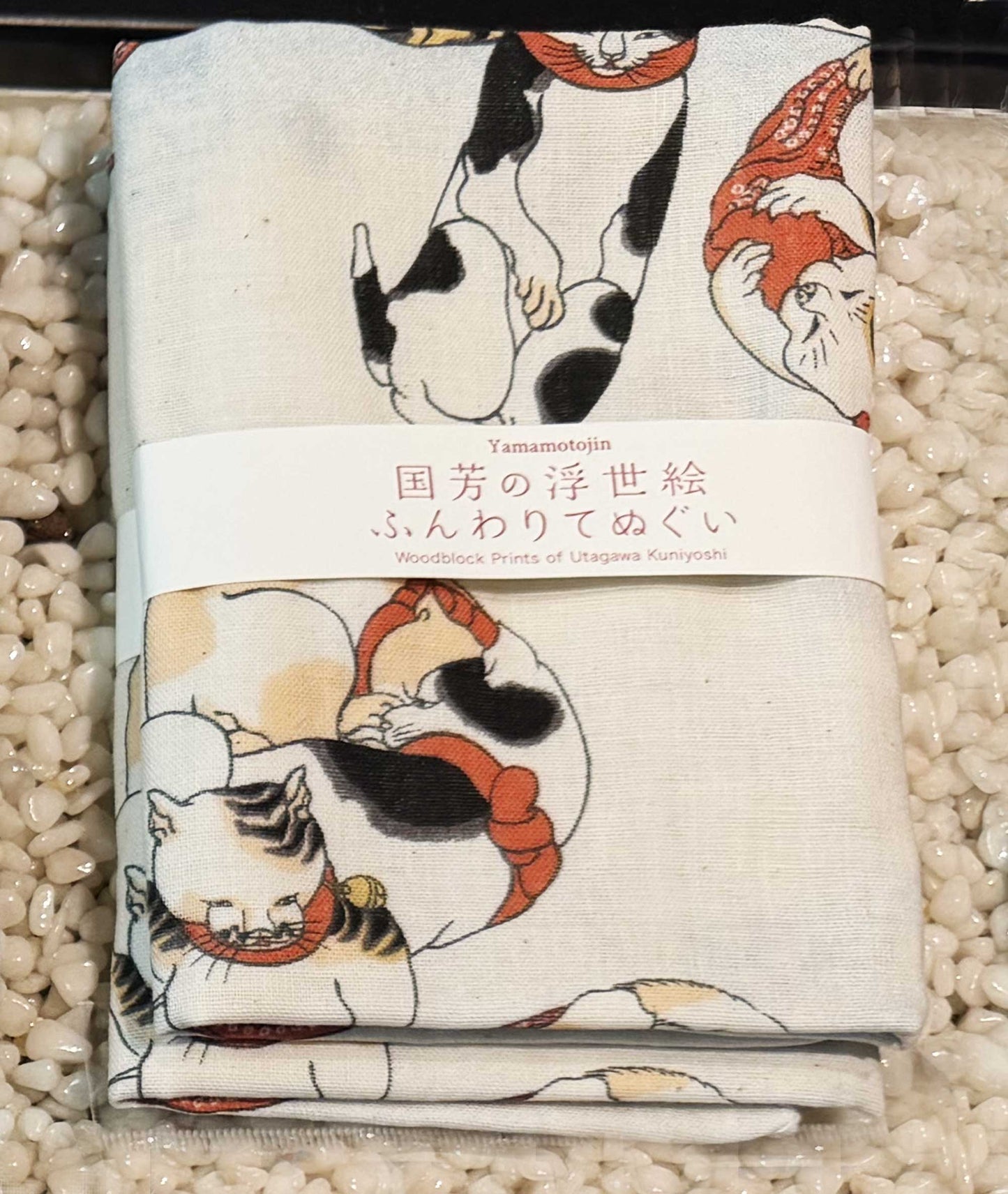 Double Gauze Hand Towel – Ukiyo-e Kuniyoshi “Octopus and Fugu” - Yamamotojin Shoten