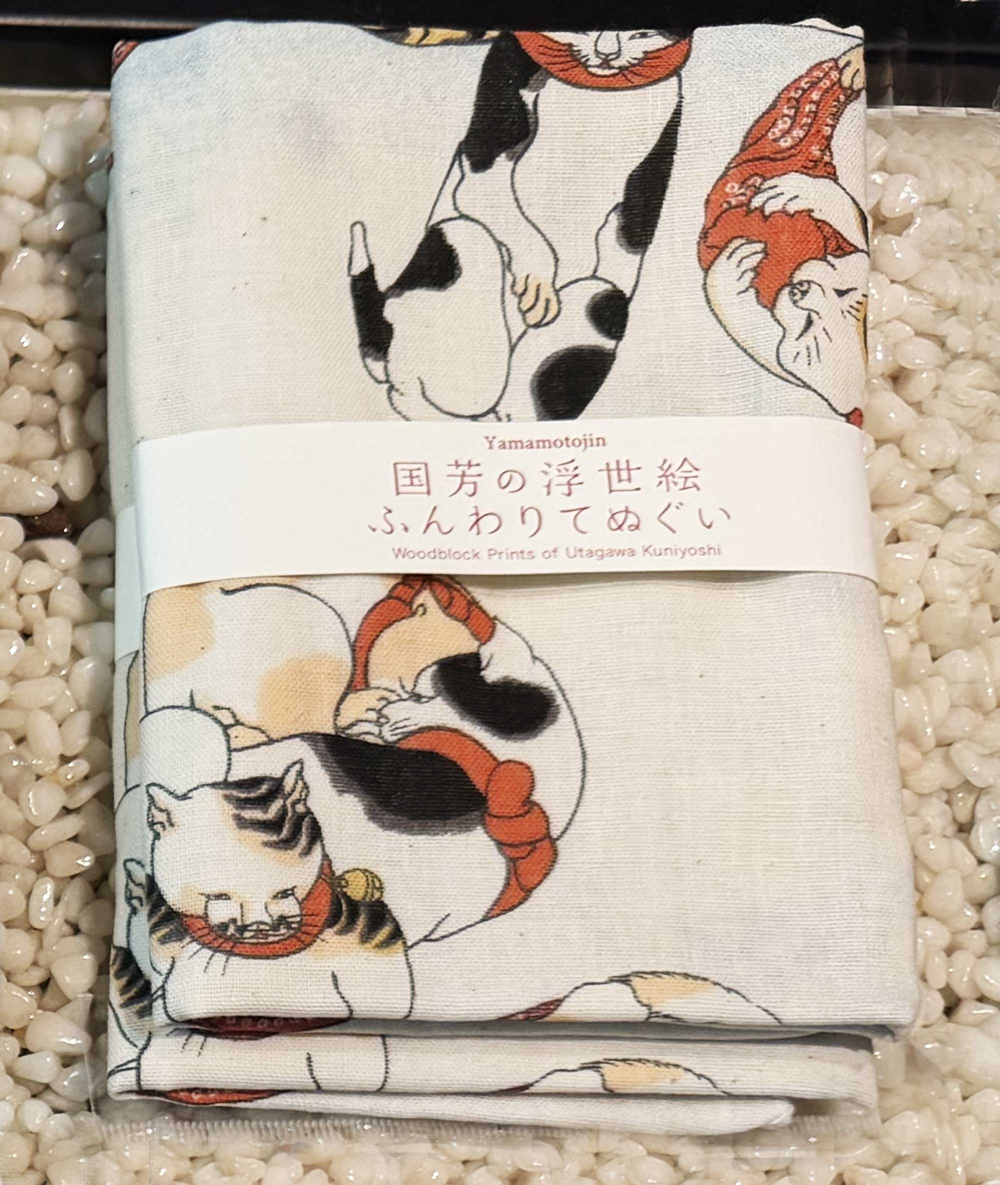 Double Gauze Hand Towel – Ukiyo-e Kuniyoshi “Octopus and Fugu” - Yamamotojin Shoten