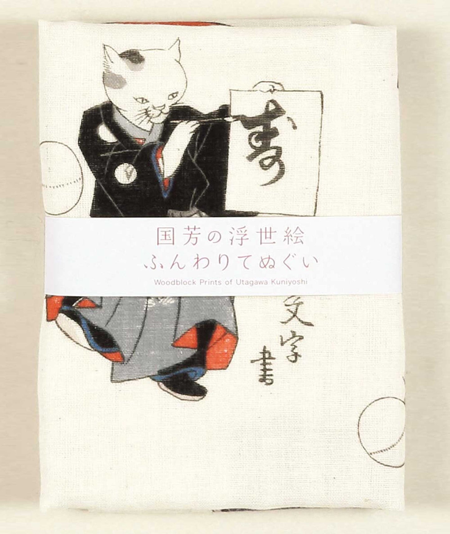 Ukiyo-e Double Gauze Hand Towel – Kuniyoshi “Ryūkō Neko no Kyokutemari” - Yamamotojin Shoten
