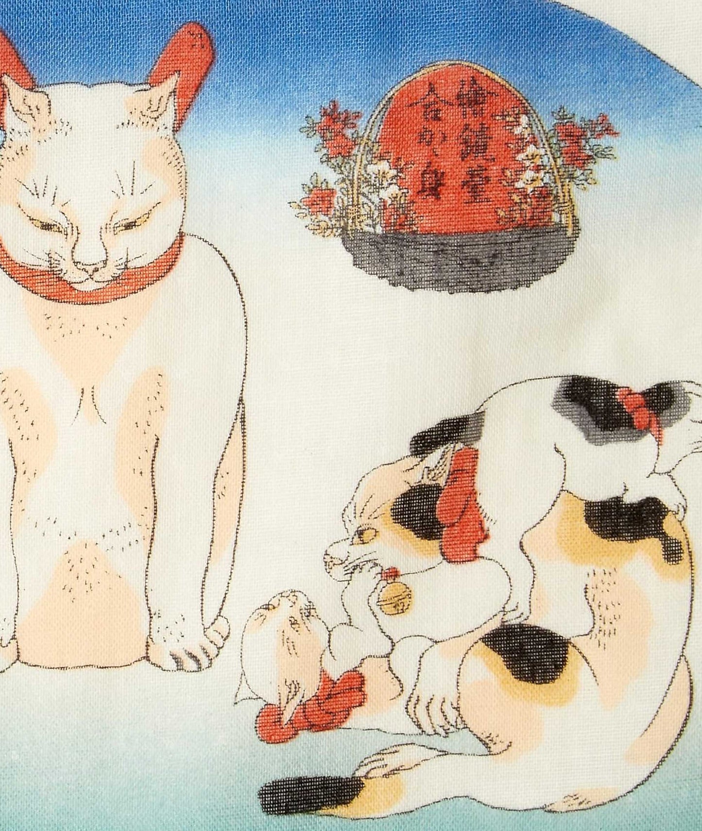 Ukiyo-e Double Gauze Hand Towel – Kuniyoshi “Kagami Uchiwa” - Yamamotojin Shoten